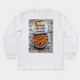 Can of Beans - Beanz, Meanz, Fartz Kids Long Sleeve T-Shirt